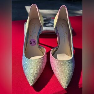 Jessica Simpson Pastel Beaded Heels